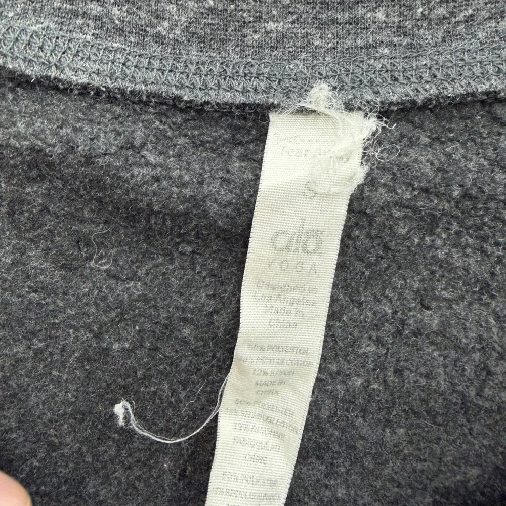 Alo Yoga Women Gray Heather Colorblock‎ Fleece Lined Crewneck Sweatshirt Small